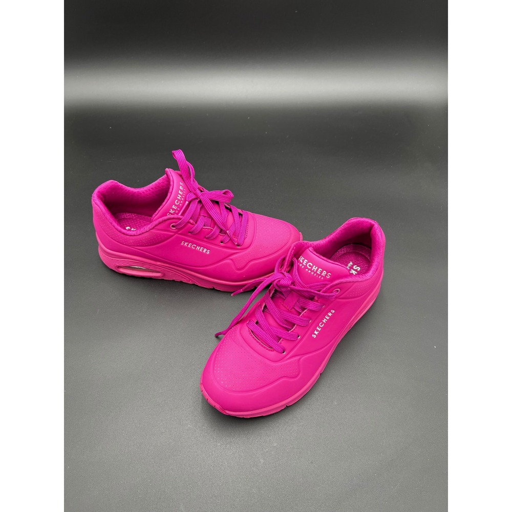 Skechers Uno Night Shades Hot Pink Sneakers 73667 Womens Air Cooled Memory Foam